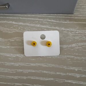 Yellow Stud Earrings